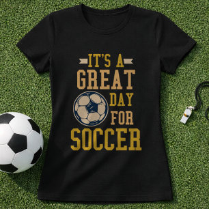 Voetbal citaat Grote Dag Vintage Bal Typografie T-shirt