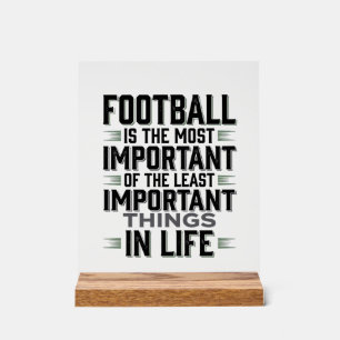 Voetbal citaat vintage typografie shirt ontwerp_1 acryl bord