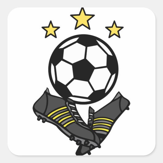 Voetbal Cleats Vierkante Sticker (Voorkant)