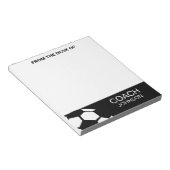 Voetbal coach Aangepast Trendy Modern Stijlvol Notitieblok (Schuin)