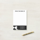 voetbal coach Aangepast Trendy Modern Stijlvol Post-it® Notes (Op bureau)
