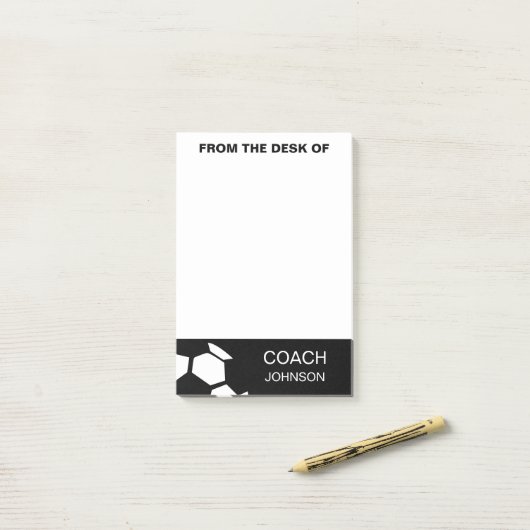 voetbal coach Aangepast Trendy Modern Stijlvol Post-it® Notes (Op bureau)