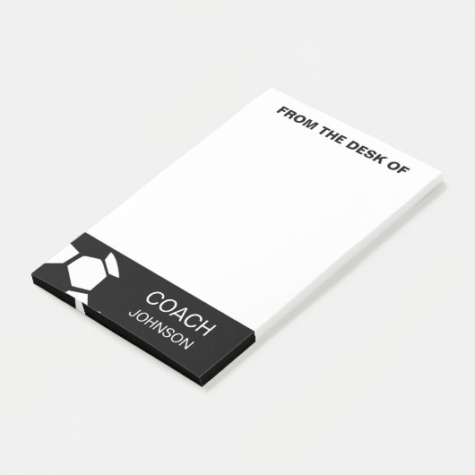 voetbal coach Aangepast Trendy Modern Stijlvol Post-it® Notes (Schuin)