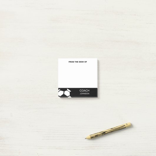 voetbal coach Aangepast Trendy Modern Stijlvol Post-it® Notes (Op bureau)