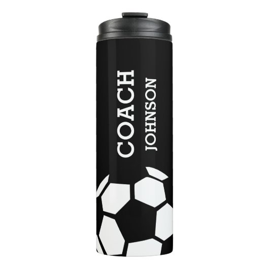 Voetbal coach Aangepast Trendy Modern Stijlvol Thermosbeker (Voorkant)