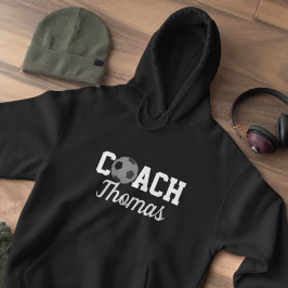 Voetbal coach Aangepaste naam Typografie Aangepast Hoodie
