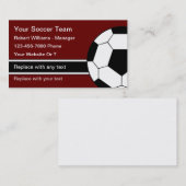 voetbal coach Aangepaste Visitekaartjes (Voorkant / Achterkant)