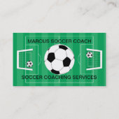 voetbal coach Aanpasbare visitekaartjes voor foto' (Achterkant)