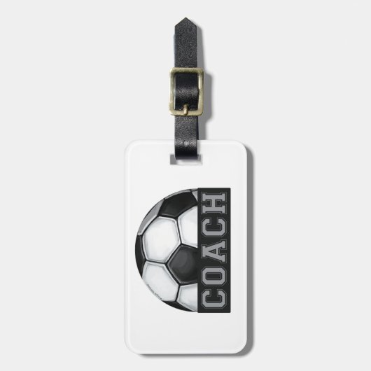 voetbal coach bagagelabel (Voorkant verticaal)