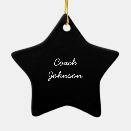 Voetbal coach Bedankt Grote Koel Keramisch Ornament (Achterkant)