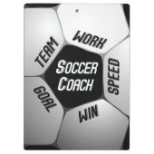 Voetbal coach Bedankt Grote Koel Klembord (Achterkant)