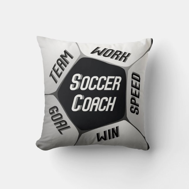 Voetbal coach Bedankt Grote Koel Kussen (Voorkant)