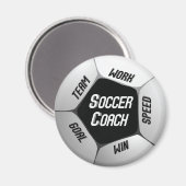 Voetbal coach Bedankt Grote Koel Magneet (Voorkant / Achterkant)