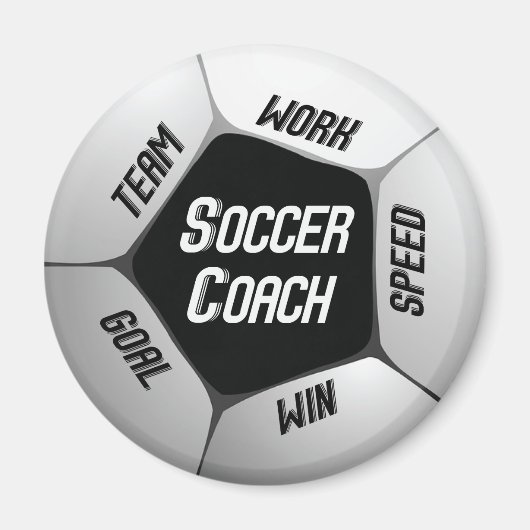 Voetbal coach Bedankt Grote Koel Magneet (Voorkant)