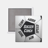 Voetbal coach Bedankt Grote Koel Magneet (Voorkant / Achterkant)