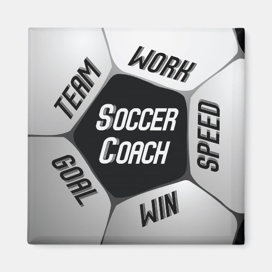 Voetbal coach Bedankt Grote Koel Magneet (Voorkant)