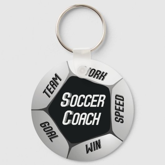Voetbal coach Bedankt Grote Koel Sleutelhanger (Voorkant)