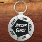 Voetbal coach Bedankt Grote Koel Sleutelhanger (Voorkant)