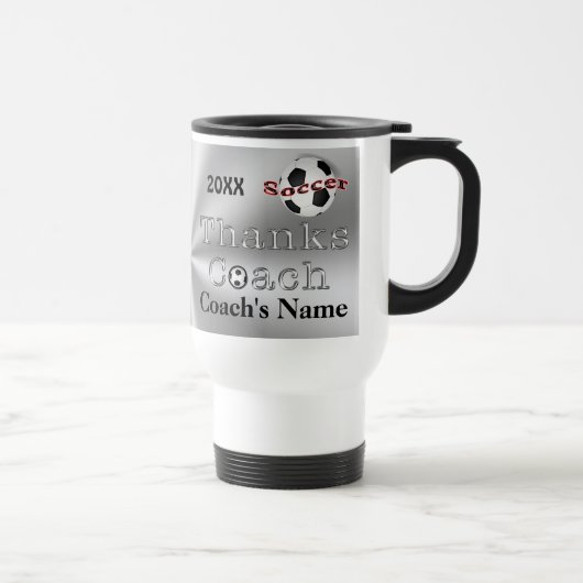 voetbal coach bedankt roestvrijstalen Mok (Rechts)