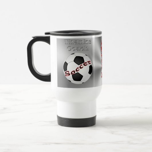 voetbal coach bedankt roestvrijstalen Mok (Links)