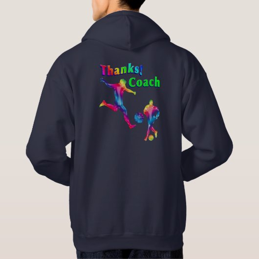 voetbal coach Bedankt Star Hoodie (Achterkant)