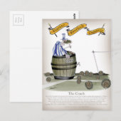 voetbal coach blauw witte strepen briefkaart (Voorkant / Achterkant)