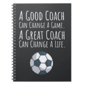 Voetbal coach cadeau ideeën dank u sportspeler notitieboek (Voorkant)