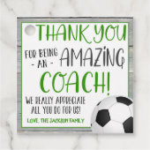 Voetbal coach Cadeau Label (Voorkant)