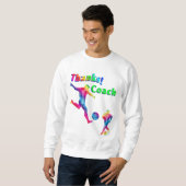 voetbal coach Colorful Dank u wel Sweatshirt (Voorkant volledig)