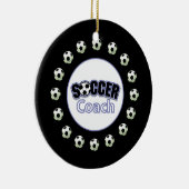 Voetbal coach Dank u, Balls Keramisch Ornament (Rechts)