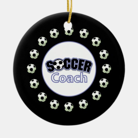 Voetbal coach Dank u, Balls Keramisch Ornament (Voorkant)