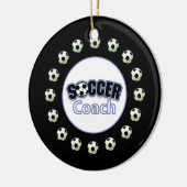 Voetbal coach Dank u, Balls Keramisch Ornament (Links)