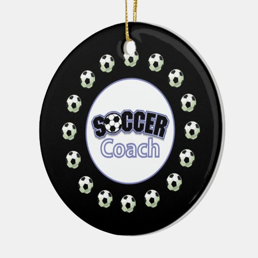 Voetbal coach Dank u, Balls Keramisch Ornament (Links)