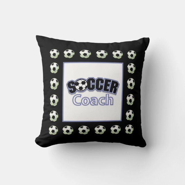 Voetbal coach Dank u, Balls Kussen (Voorkant)