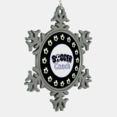 Voetbal coach Dank u, Balls Tin Sneeuwvlok Ornament (Links)