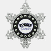 Voetbal coach Dank u, Balls Tin Sneeuwvlok Ornament (Voorkant)
