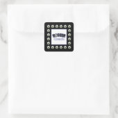 Voetbal coach Dank u, Balls Vierkante Sticker (Tas)