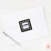 Voetbal coach Dank u, Balls Vierkante Sticker (Envelop)