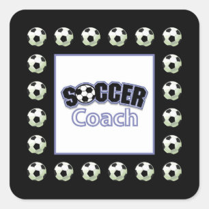 Voetbal coach Dank u, Balls Vierkante Sticker