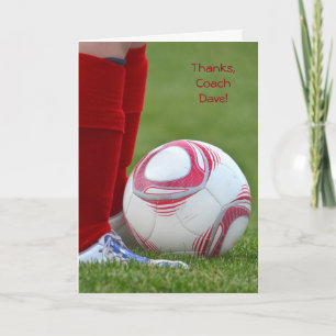 Voetbal coach Dank u Bedankkaart