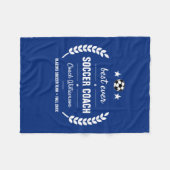 Voetbal coach Dank u Gift van Team Gepersonaliseer Fleece Deken (Voorkant (Horizontaal))