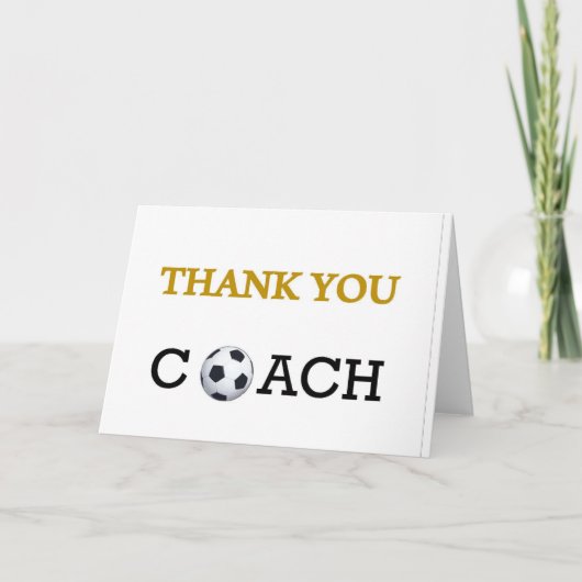 Voetbal coach Dank u kaart (Voorkant)
