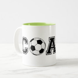 Voetbal coach dank u mok koffiethee
