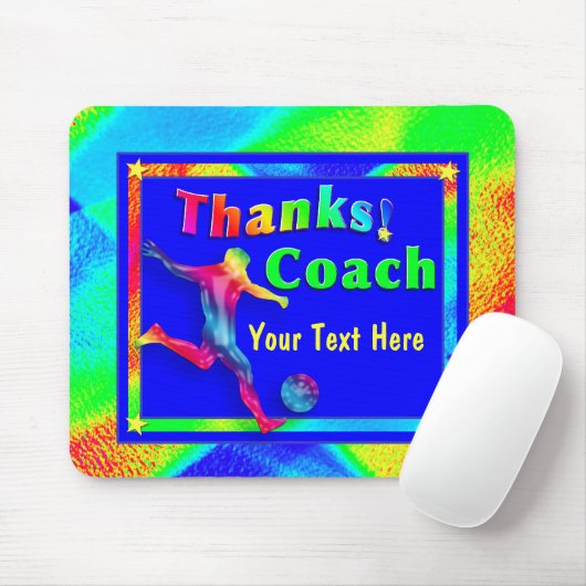 voetbal coach Dank u Mousepad Muismat (Met muis)