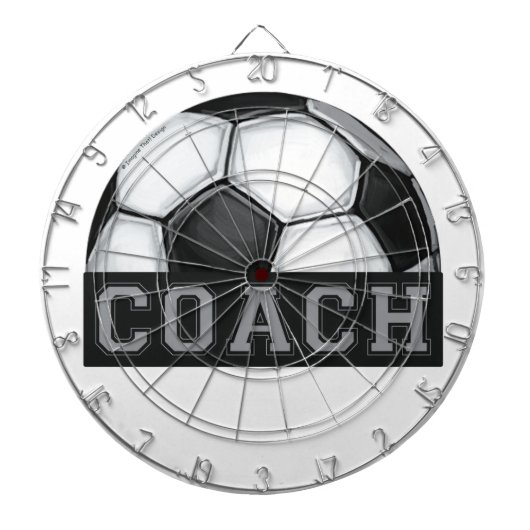 Voetbal coach dartbord (Voorkant)