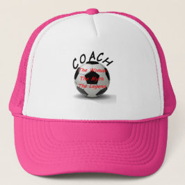 voetbal coach - de vrouw - de mythe - de legende. trucker pet