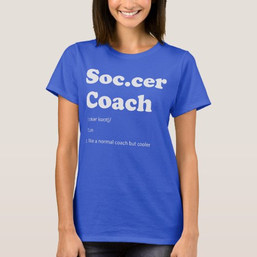 voetbal coach Definitie Funny Gift Sport Athlete T-shirt (Voorkant)