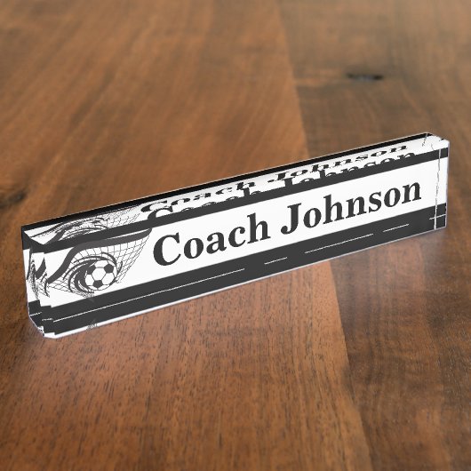 voetbal coach | DIY-naam Naambordje (Zijkant)