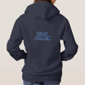 Voetbal coach - Donkerblauw en wit Hoodie (Achterkant)