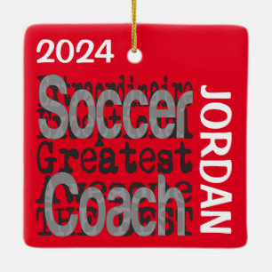 Voetbal coach Extraordinaire CUSTOM Keramisch Ornament
